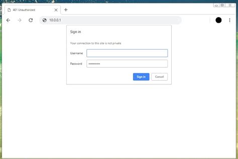 10.0.0.1 Admin Login .